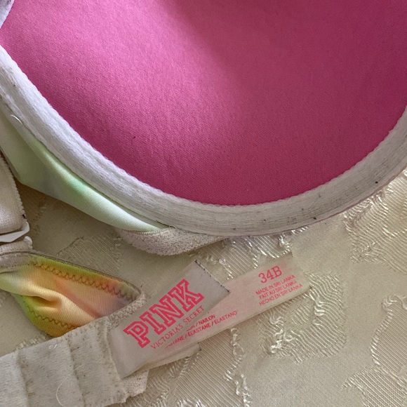 Pink Wear everywhere push up pigeonnant multi color - paint ๐จ bra size 34B - Picture 10 of 14